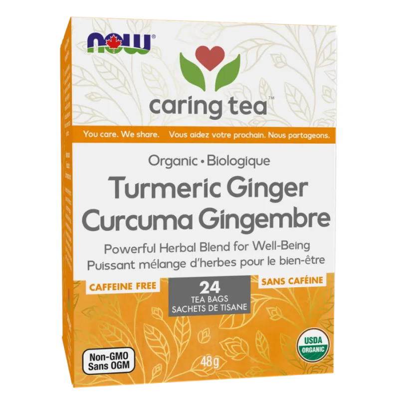 NOW Foods Organic Turmeric Ginger Tea 24 Bags | Unbeatable Prices, Daily Deals | VITASHOP