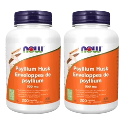 NOW Foods [2 for Deal] Psyllium Husk 500 mg, 200 Capsules | Unbeatable Prices, Daily Deals | VITASHOP