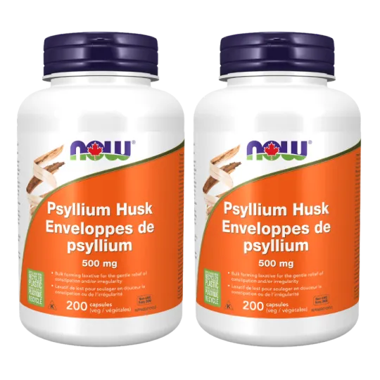 NOW Foods [2 for Deal] 나우 푸드 차전자피 500 mg, 200 캡슐 | 매일 업데이트되는 특가 상품 | VITASHOP