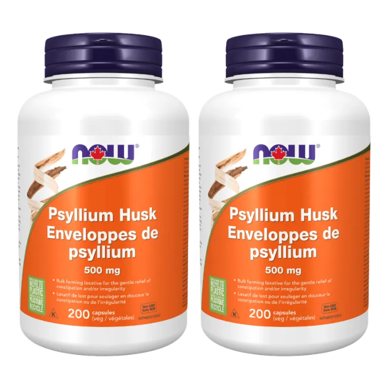 NOW Foods [2 for Deal] 나우 푸드 차전자피 500 mg, 200 캡슐 | 매일 업데이트되는 특가 상품 | VITASHOP