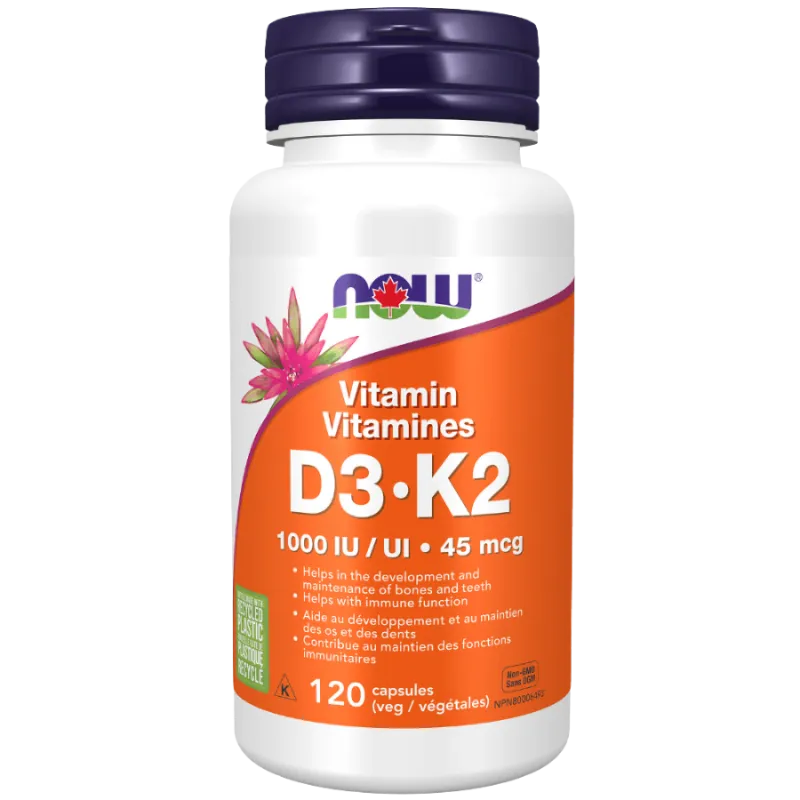 Vitamine D3 & K2, 120 gélules végétales | Safest & Easiest Shopping Vitamins Online | VITASHOP