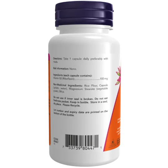 NOW Foods 나우 푸드 B-2 100 mg, 100 캡슐 | 매일 업데이트되는 특가 상품 | VITASHOP