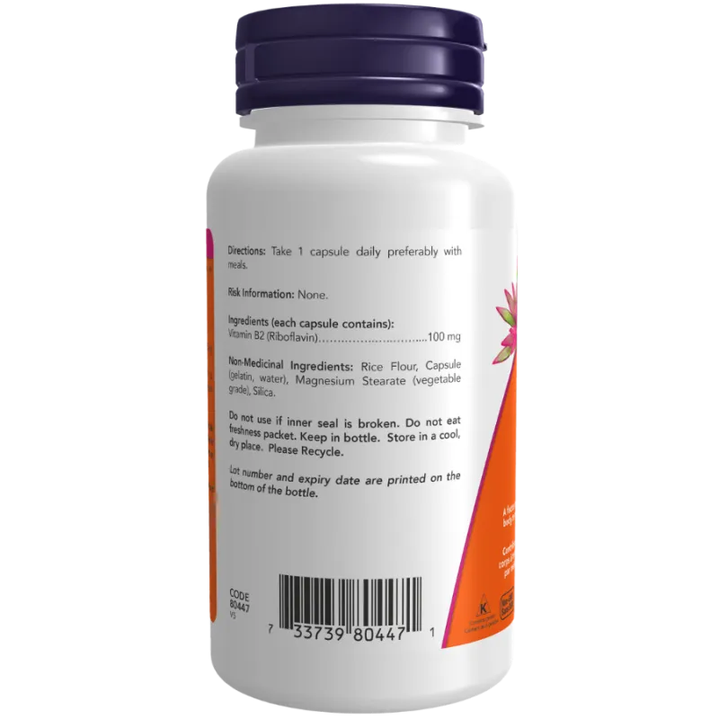 NOW Foods 나우 푸드 B-2 100 mg, 100 캡슐 | 매일 업데이트되는 특가 상품 | VITASHOP