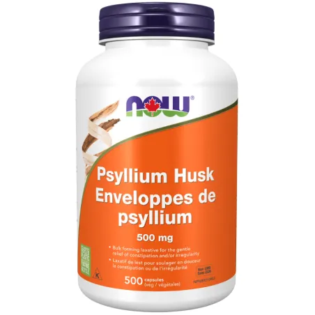 NOW Foods Psyllium Husk 500 mg, 500 Capsules | Unbeatable Prices, Daily Deals | VITASHOP