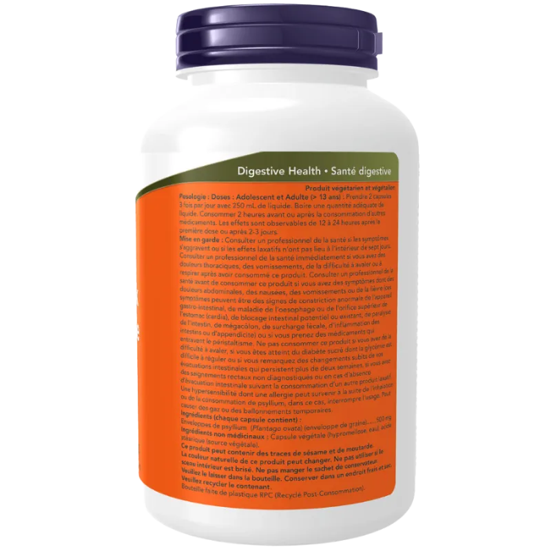 NOW Foods Psyllium Husk 500 mg, 500 Capsules | 每天不同折扣, 全网最低价格 | 种类齐全的保健品店铺 VITASHOP, 只有你想不到, 没有你买不到 !