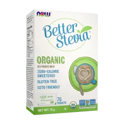 NOW Foods Organic BetterStevia, 75 Packets | Unbeatable Prices, Daily Deals | VITASHOP
