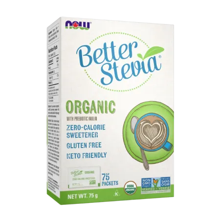 NOW Foods Organic BetterStevia, 75 Packets | Unbeatable Prices, Daily Deals | VITASHOP