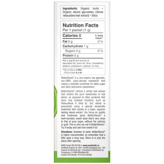 NOW Foods 나우 푸드 유기농 BetterStevia, 75 패킷 | 매일 업데이트되는 특가 상품 | VITASHOP