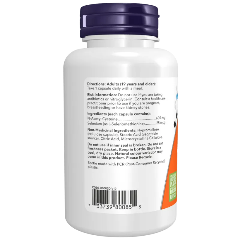 NOW Foods NAC (N-Acetyl Cysteine) 600 mg, 100 Capsules | Unbeatable Prices, Daily Deals | VITASHOP