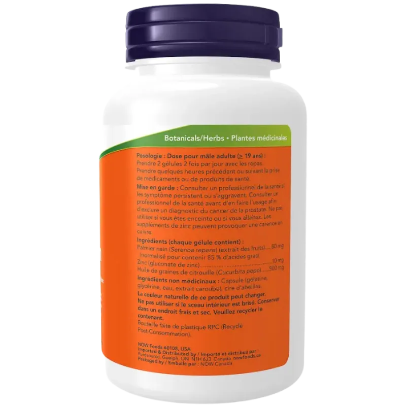 Extrait de palmier nain 80 mg, 90 gélules | Safest & Easiest Shopping Vitamins Online | VITASHOP