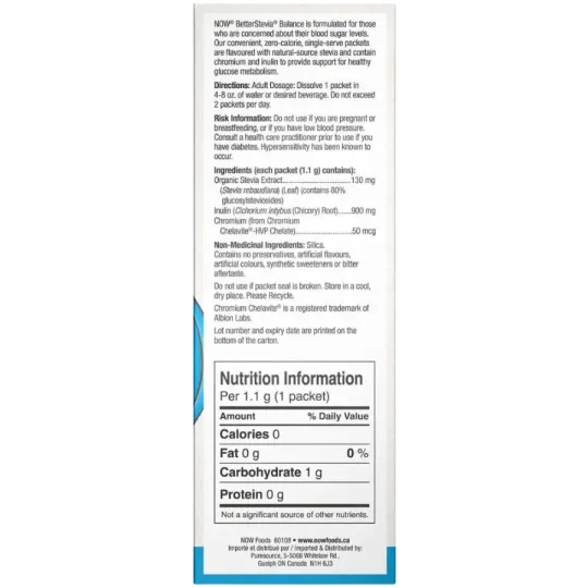 NOW Foods Better Stevia Balance Packets,  1g*100 | Unbeatable Prices, Daily Deals | VITASHOP