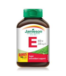 Jamieson Vitamin E 400 IU Balanced 120 Softgels | Unbeatable Prices, Daily Deals | VITASHOP