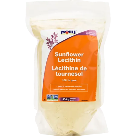 Lécithine de tournesol en poudre sans OGM, 454 g | Safest & Easiest Shopping Vitamins Online | VITASHOP