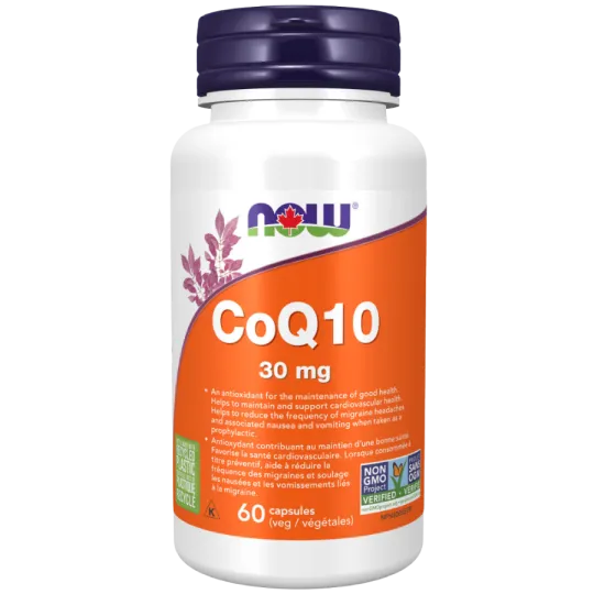 NOW Foods CoQ10 30 mg, 60 Veg Capsules | Unbeatable Prices, Daily Deals | VITASHOP