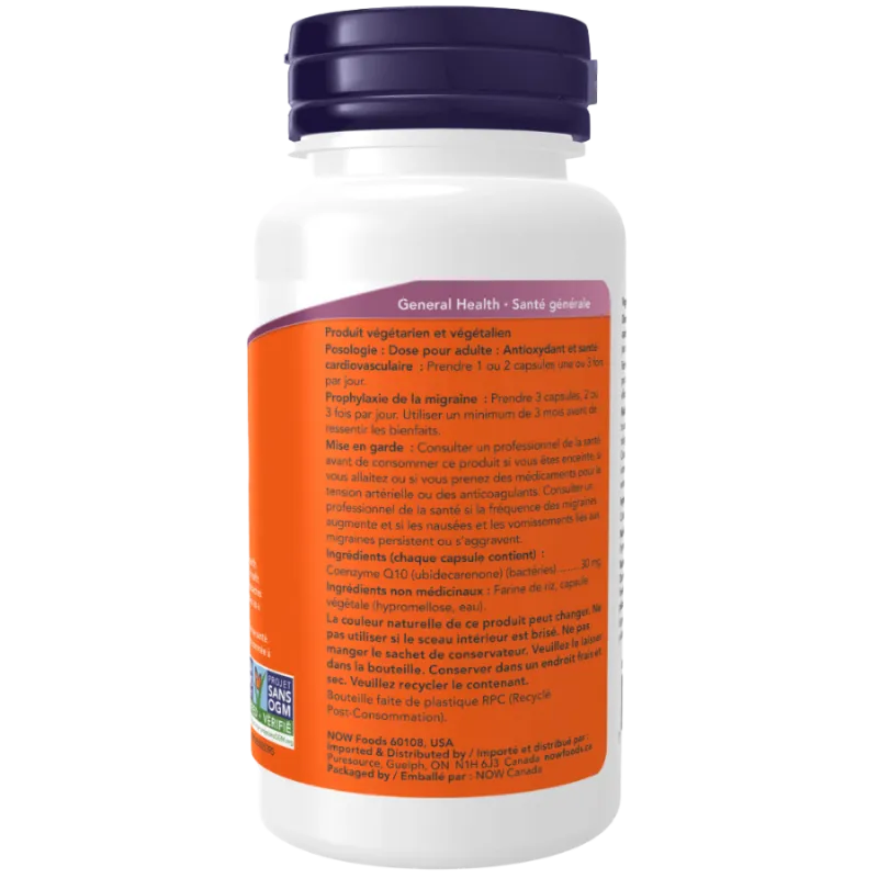 NOW Foods CoQ10 30 mg, 60 Veg Capsules | Unbeatable Prices, Daily Deals | VITASHOP