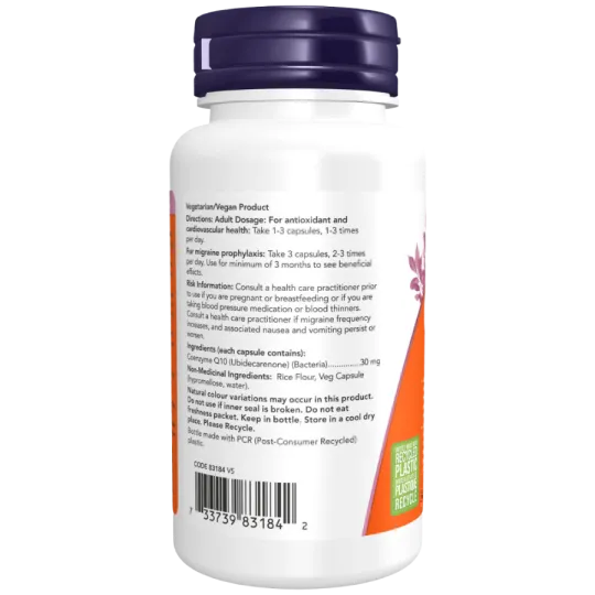 NOW Foods CoQ10 30 mg, 60 Veg Capsules | Unbeatable Prices, Daily Deals | VITASHOP