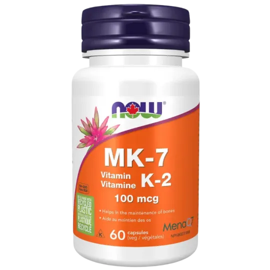 NOW Foods MK-7 Vitamin K-2 100 mcg, 60 Capsules | 每天不同折扣, 全网最低价格 | 种类齐全的保健品店铺 VITASHOP, 只有你想不到, 没有你买不到 !