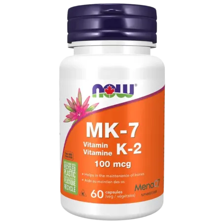 NOW Foods MK-7 Vitamin K-2 100 mcg, 60 Capsules | 每天不同折扣, 全网最低价格 | 种类齐全的保健品店铺 VITASHOP, 只有你想不到, 没有你买不到 !