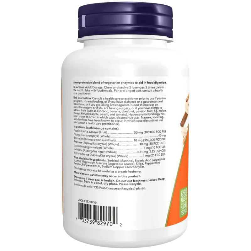 NOW Foods 나우 푸드 파파야 효소, 씹을 수 있는 사탕 180개 | 매일 업데이트되는 특가 상품 | VITASHOP