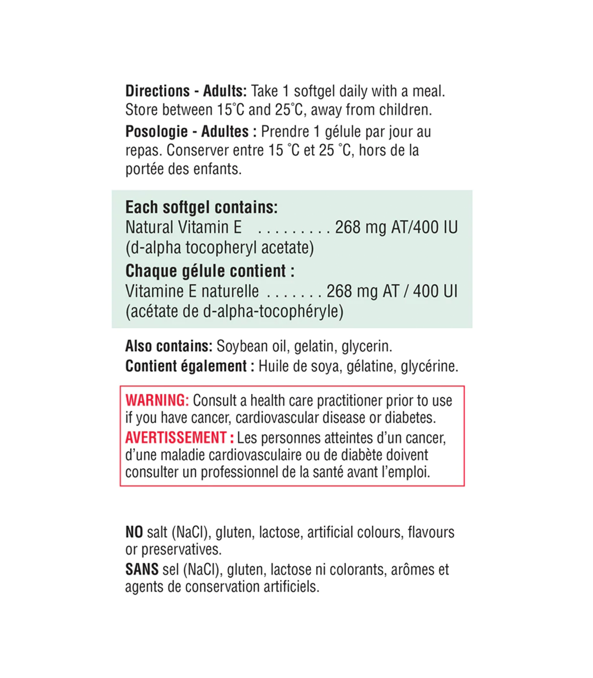 Vitamin E 400 IU Balanced 120 Softgels | Safest & Easiest Shopping Vitamins Online | VITASHOP