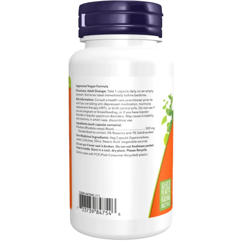 NOW Foods 나우 푸드 Rhodiola 500mg, 식물성 캡슐 60정 | 매일 업데이트되는 특가 상품 | VITASHOP