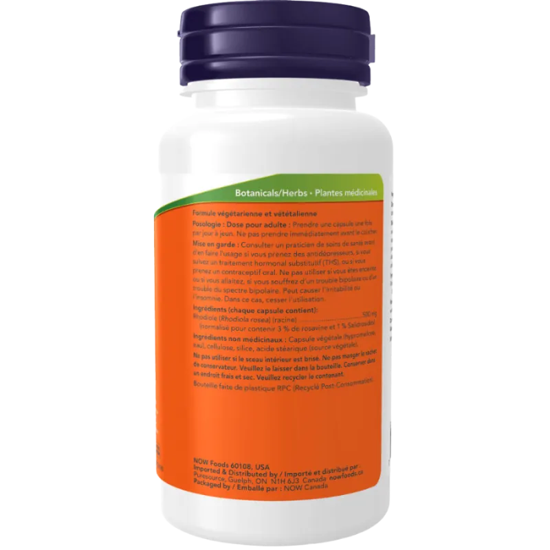 Rhodiola 500 mg, 60 gélules végétales | Safest & Easiest Shopping Vitamins Online | VITASHOP