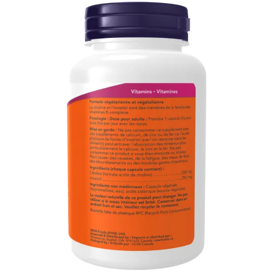 Choline & Inositol, 100 Capsules | Safest & Easiest Shopping Vitamins Online | VITASHOP