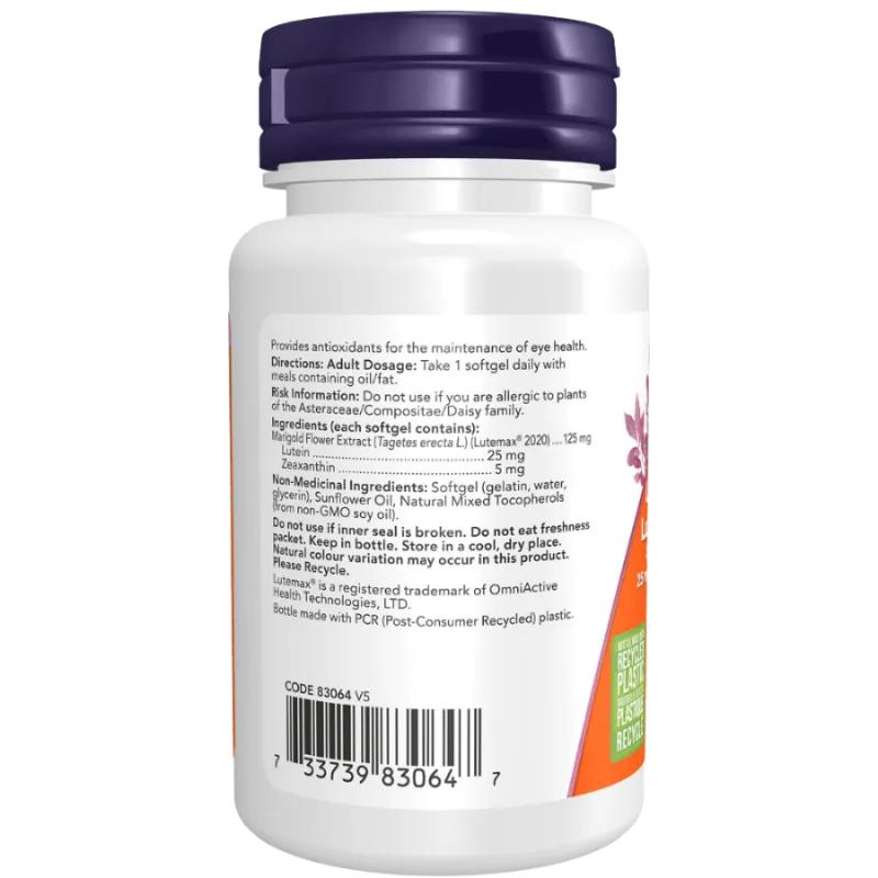 NOW Foods Lutein & Zeaxanthin, 60 Softgels | Unbeatable Prices, Daily Deals | VITASHOP