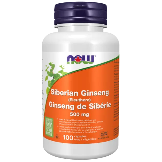 NOW Foods Siberian Ginseng 500 mg, 100 Capsules | 每天不同折扣, 全网最低价格 | 种类齐全的保健品店铺 VITASHOP, 只有你想不到, 没有你买不到 !