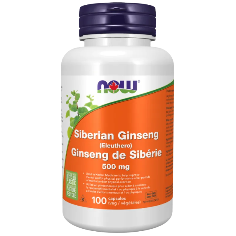 NOW Foods Siberian Ginseng 500 mg, 100 Capsules | 每天不同折扣, 全网最低价格 | 种类齐全的保健品店铺 VITASHOP, 只有你想不到, 没有你买不到 !