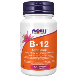 NOW Foods B-12 5000 mcg Methylcobalamin, 60 Lozenges | Unbeatable Prices, Daily Deals | VITASHOP