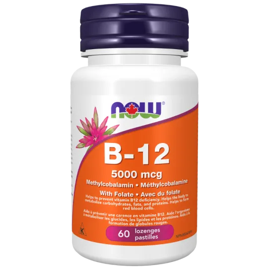 B-12 5000 mcg méthylcobalamine, 60 pastilles | Safest & Easiest Shopping Vitamins Online | VITASHOP