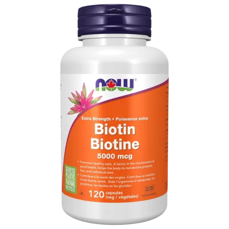 NOW Foods Biotin 5000 mcg, 120 Capsules | Unbeatable Prices, Daily Deals | VITASHOP