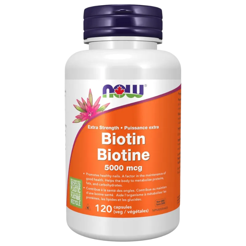 Biotine 5000 mcg, 120 Gélules | Safest & Easiest Shopping Vitamins Online | VITASHOP