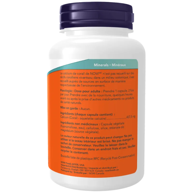 Calcium de Corail 1000 mg, 100 Capsules Végétales | Safest & Easiest Shopping Vitamins Online | VITASHOP