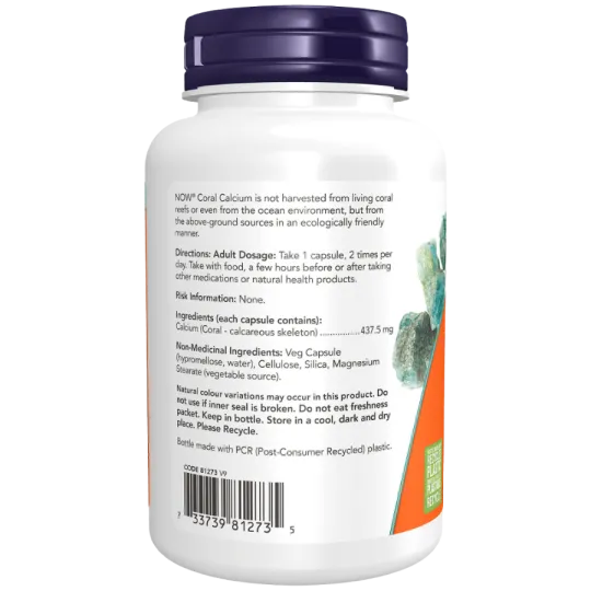 NOW Foods 나우 푸드 산호 칼슘 1000mg, 식물성 캡슐 100정 | 매일 업데이트되는 특가 상품 | VITASHOP