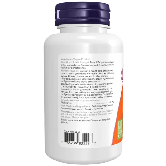 NOW Foods 나우 푸드 멜라토닌 5mg 180 V캡슐 | 매일 업데이트되는 특가 상품 | VITASHOP