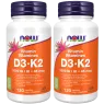 NOW Foods [2 for Deal] 나우 푸드 비타민 D3 & K2, 식물성 캡슐 120정 | 매일 업데이트되는 특가 상품 | VITASHOP