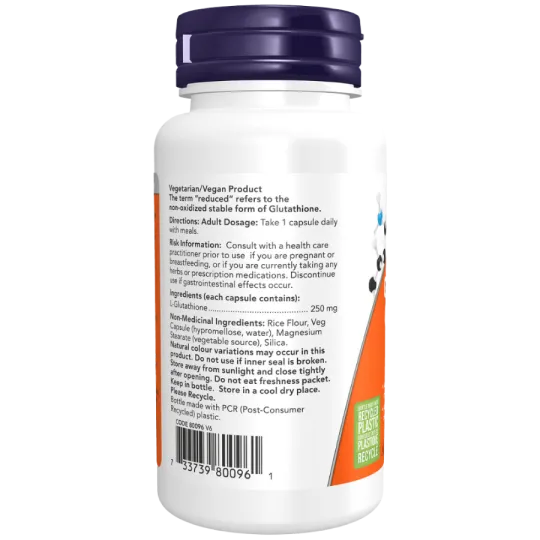 Glutathion 250 mg, 60 gélules végétales | Safest & Easiest Shopping Vitamins Online | VITASHOP