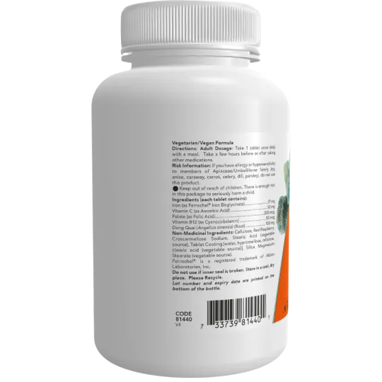 NOW Foods Iron Complex, 100 Tablets | 每天不同折扣, 全网最低价格 | 种类齐全的保健品店铺 VITASHOP, 只有你想不到, 没有你买不到 !