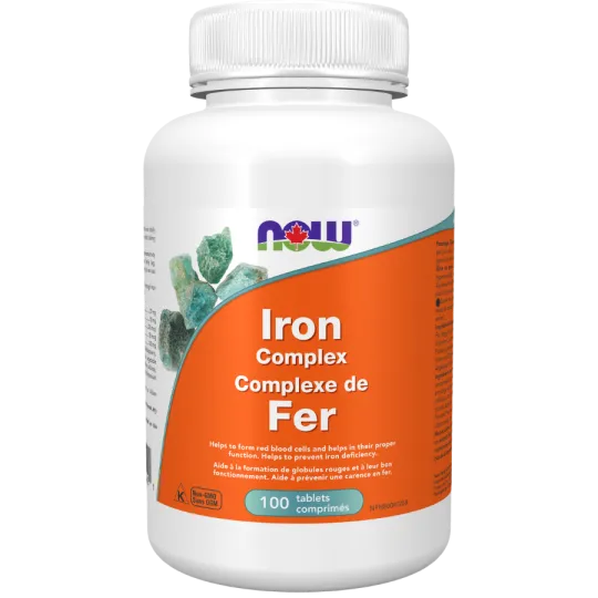 NOW Foods Iron Complex, 100 Tablets | 每天不同折扣, 全网最低价格 | 种类齐全的保健品店铺 VITASHOP, 只有你想不到, 没有你买不到 !