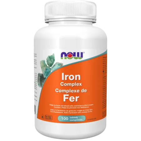 NOW Foods Iron Complex, 100 Tablets | 每天不同折扣, 全网最低价格 | 种类齐全的保健品店铺 VITASHOP, 只有你想不到, 没有你买不到 !