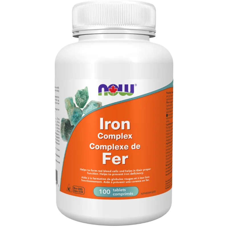Complexe de fer, 100 comprimés | Safest & Easiest Shopping Vitamins Online | VITASHOP