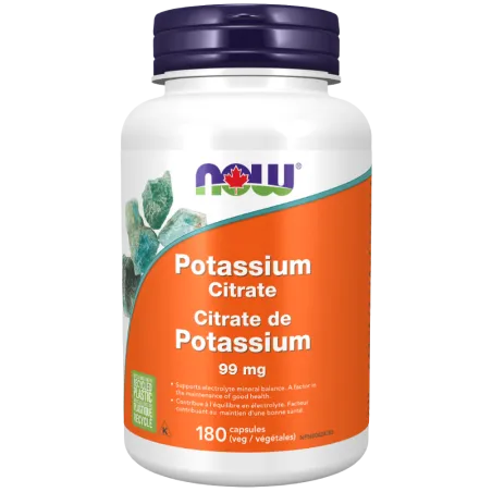 NOW Foods Potassium Citrate 99 mg, 180 Capsules | Unbeatable Prices, Daily Deals | VITASHOP