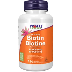 Biotine 10000 mcg, 120 gélules végétales | Safest & Easiest Shopping Vitamins Online | VITASHOP