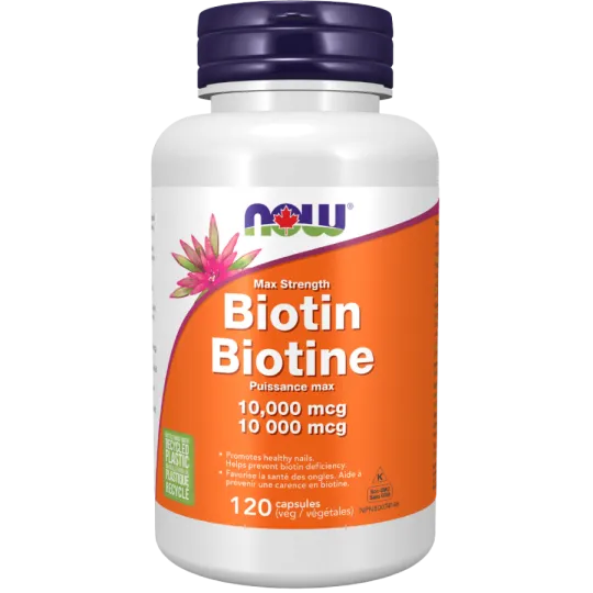 NOW Foods Biotin 10000 mcg, 120 Veg Capsules | Unbeatable Prices, Daily Deals | VITASHOP