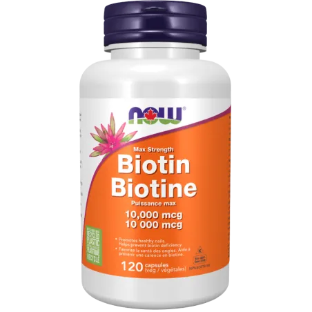 NOW Foods Biotin 10000 mcg, 120 Veg Capsules | Unbeatable Prices, Daily Deals | VITASHOP