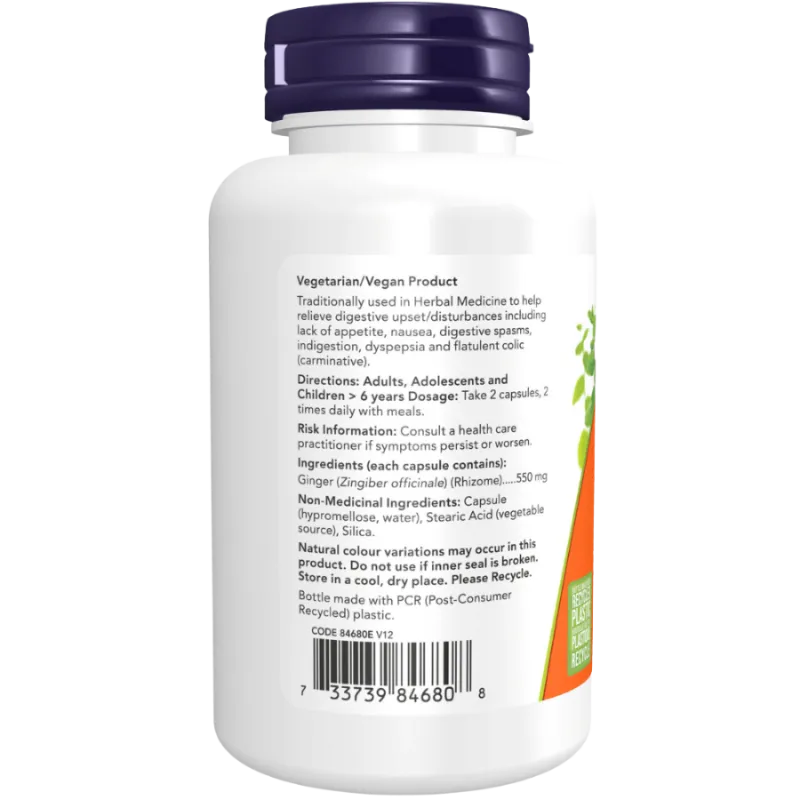 Racine de gingembre 550 mg, 100 gélules | Safest & Easiest Shopping Vitamins Online | VITASHOP