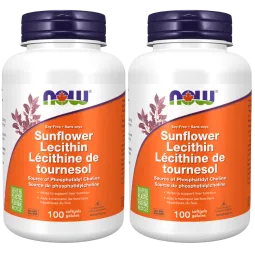 NOW Foods [2 FOR DEAL] Sunflower Lecithin 1200 mg, 100 Softgels | Unbeatable Prices, Daily Deals | VITASHOP