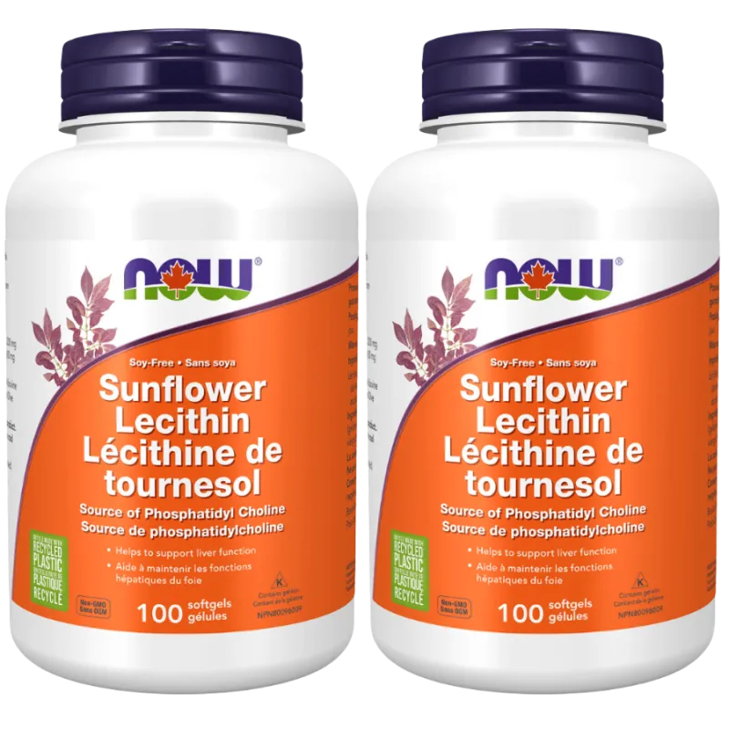 NOW Foods [2 FOR DEAL] Sunflower Lecithin 1200 mg, 100 Softgels | Unbeatable Prices, Daily Deals | VITASHOP